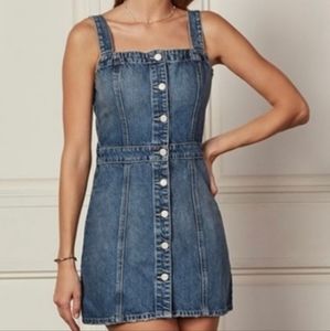 The Boyish Kennedy Mini Denim Dress in My Fair Lady wash